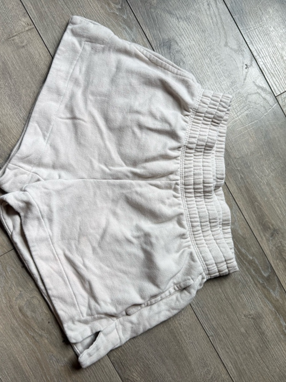 aerie Light Beige/Blush Rib Waist Casual Shorts